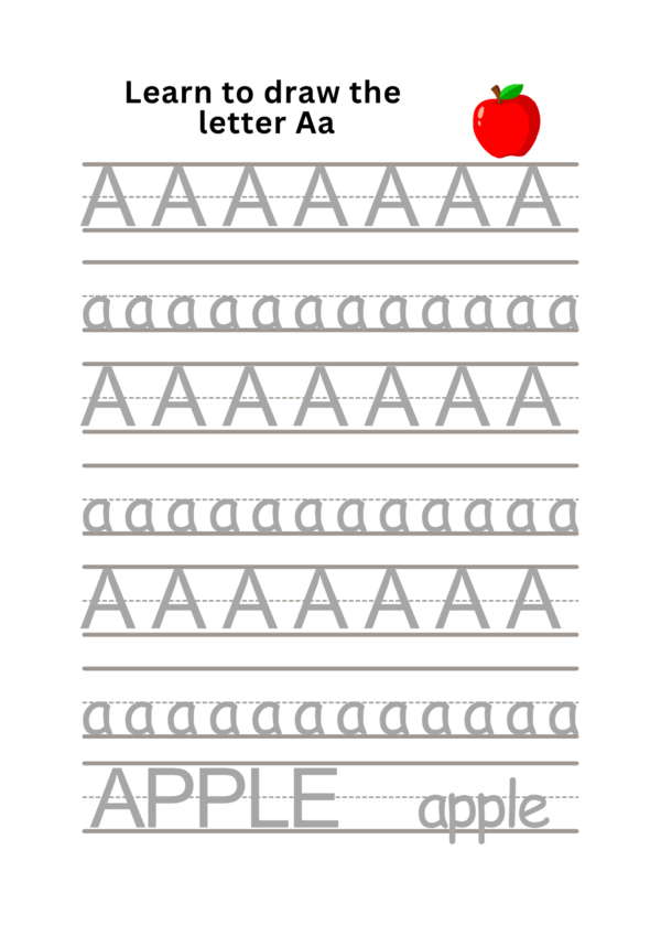 learn to write letters page