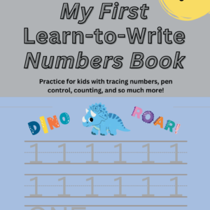 Learn to write numbers dinosaur