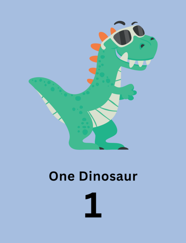 Learn to write numbers dinosaur